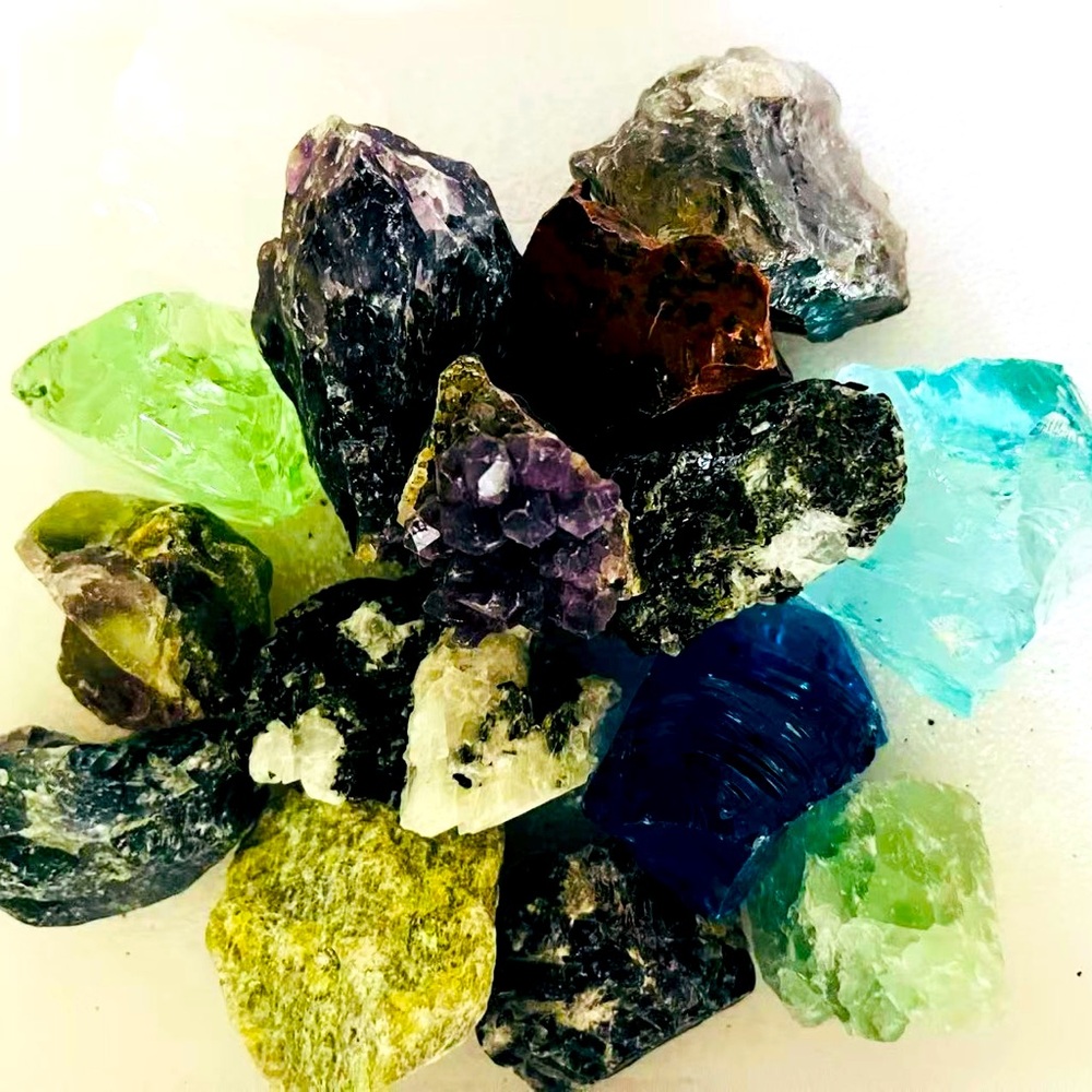 Colorful Raw Gemstone 1 Lb Big Sz Natural Crystals Mineral Mixed Gemstones